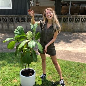 Short coveralls. Olive Green. XS